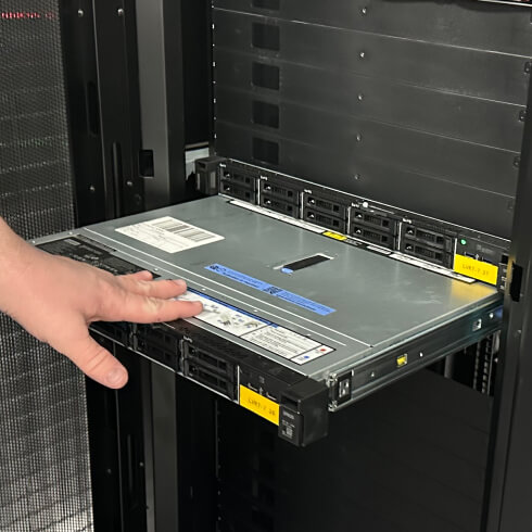 Server installation at Sharktech’s Las Vegas data center