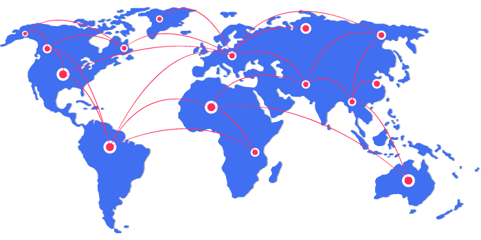 Sharktech global connectivity map