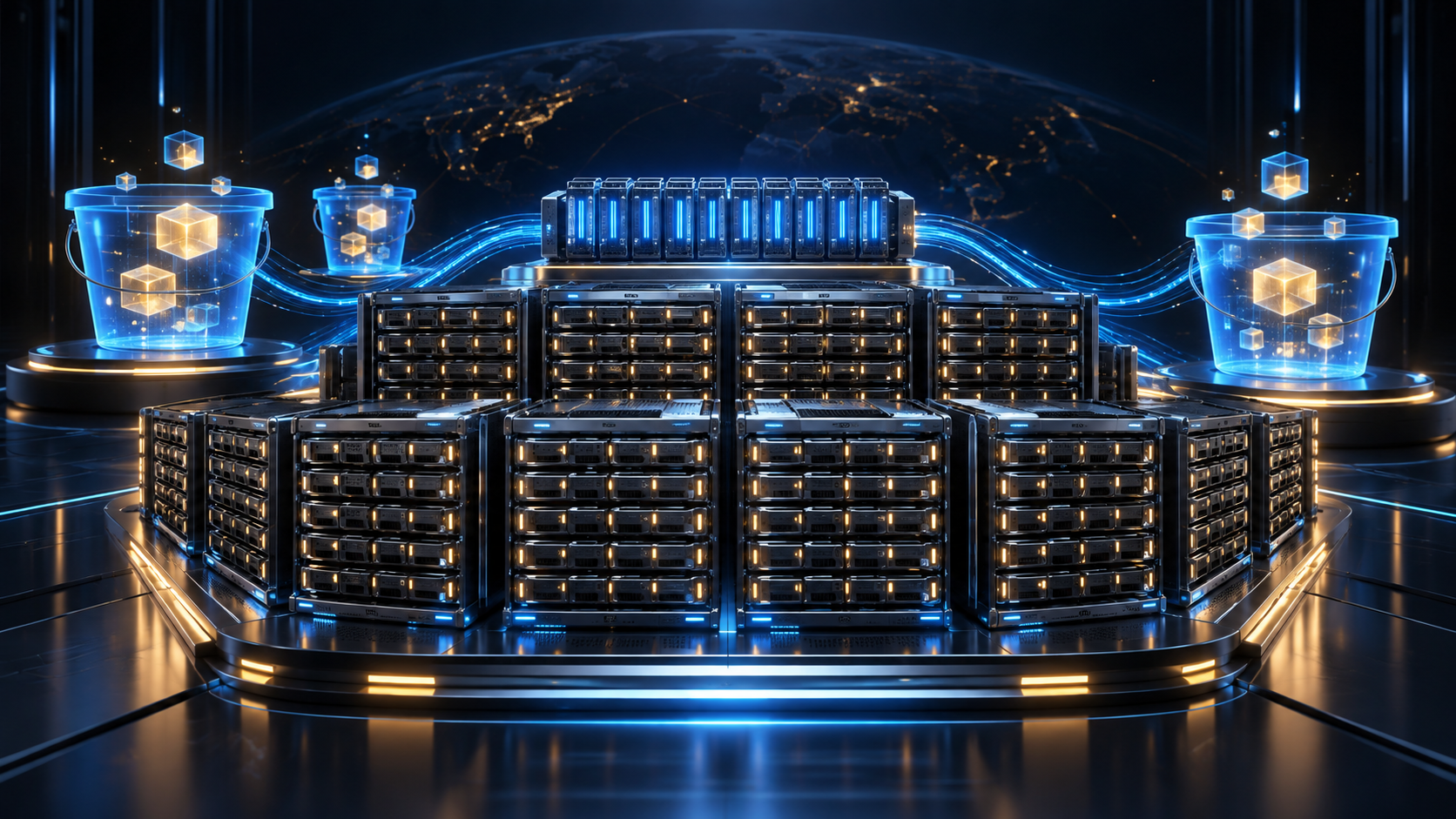Illustration of HDD object storage with an NVMe cache layer